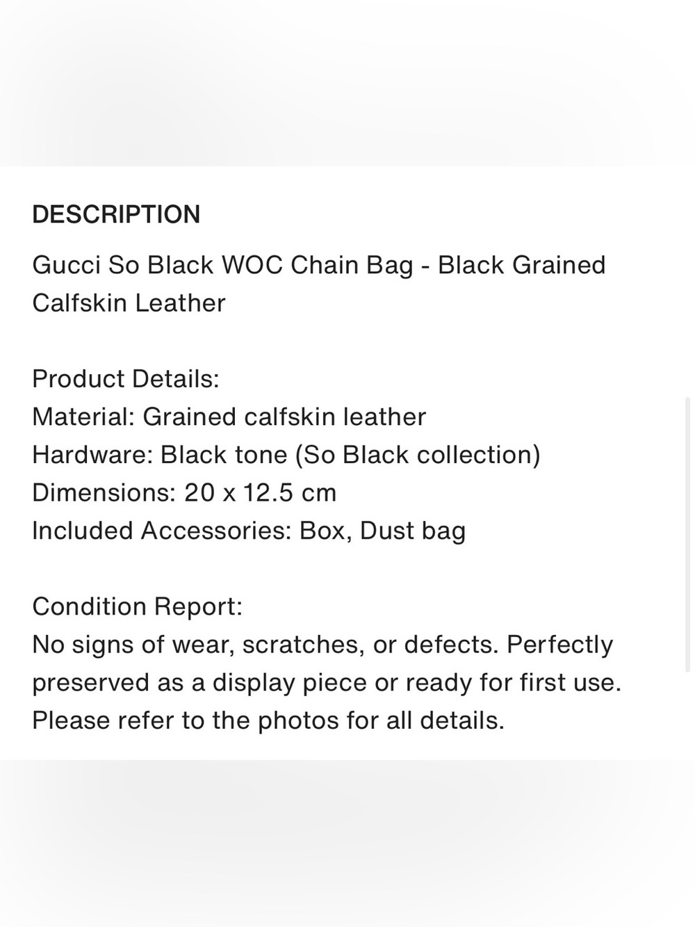 Gucci Black Pebbled Leather Chain Wallet Crossbody - Picture 7 of 7